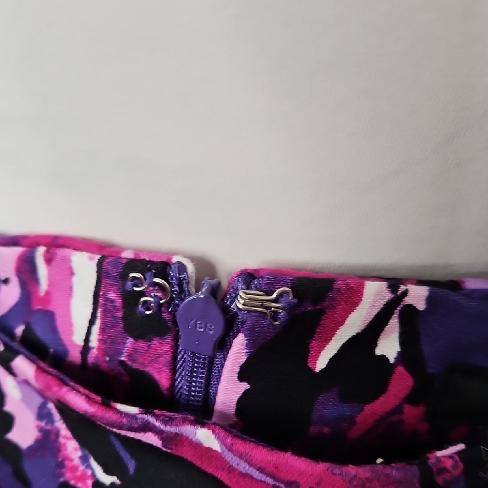 East 5th A-Line Skirt in Purple and Pink Floral - Picture 4 of 8